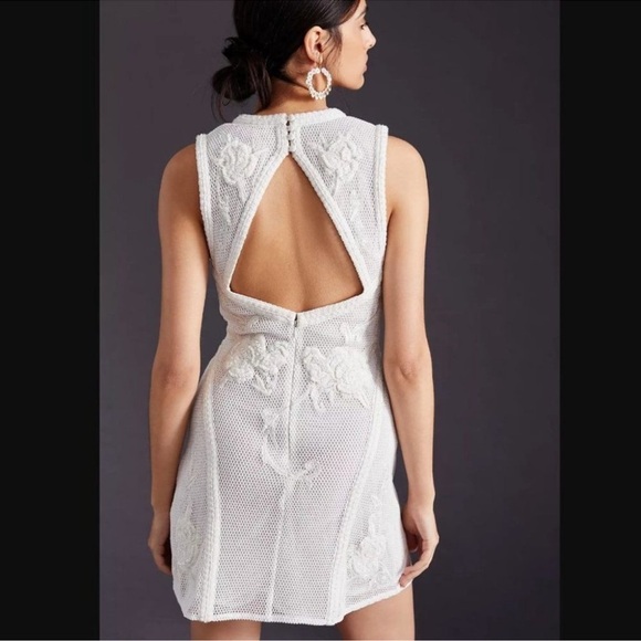 Anthropologie Not So Serious by Pallavi Mohan Deep-V Mini Dress rehearsal dinner - Picture 3 of 10